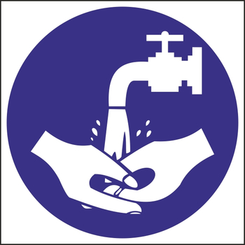 M17 мыть руки (пластик, 200х200 мм) - Знаки безопасности - Вспомогательные таблички - . Магазин Znakstend.ru
